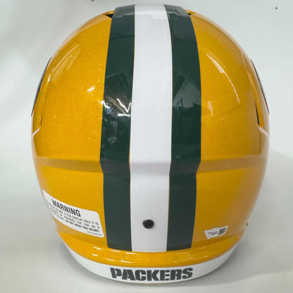 Autographed/Signed Aaron Rodgers Green Bay Packers Full Size Replica Football Helmet FS F/S Fanatics COA