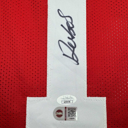 Autographed/Signed Deebo Samuel San Francisco Red Football Jersey JSA COA