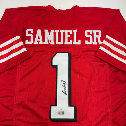 Autographed/Signed Deebo Samuel San Francisco Red Alternate Football Jersey JSA COA