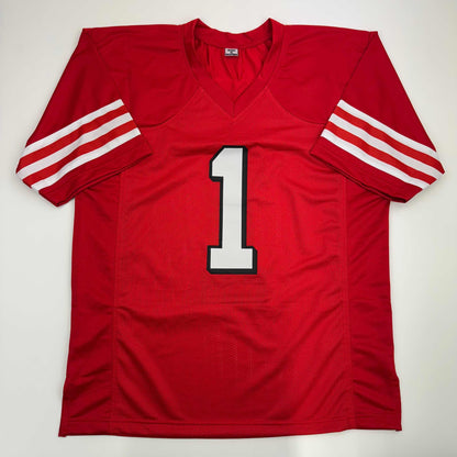 Autographed/Signed Deebo Samuel San Francisco Red Alternate Football Jersey JSA COA