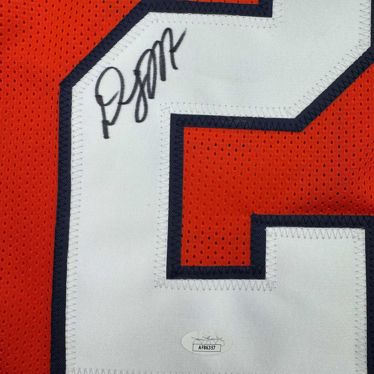 Autographed/Signed D.J. DJ Moore Chicago Retro Orange Football Jersey Beckett JSA COA