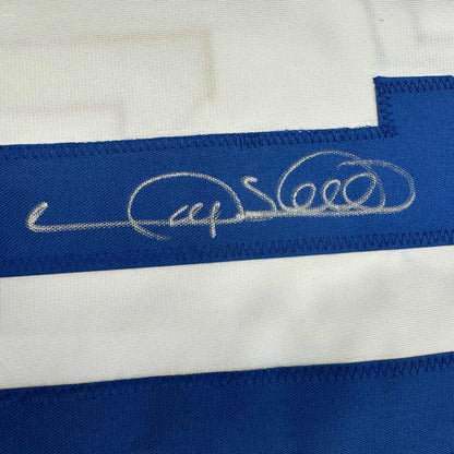 Autographed/Signed Gary Sheffield Los Angeles LA White Baseball Jersey PSA/DNA COA