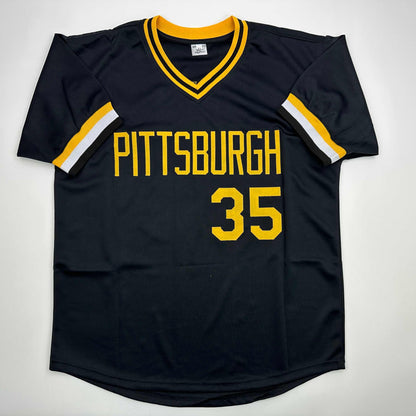 Autographed/Signed Manny Sanguillen Pittsburgh Black Baseball Jersey JSA COA