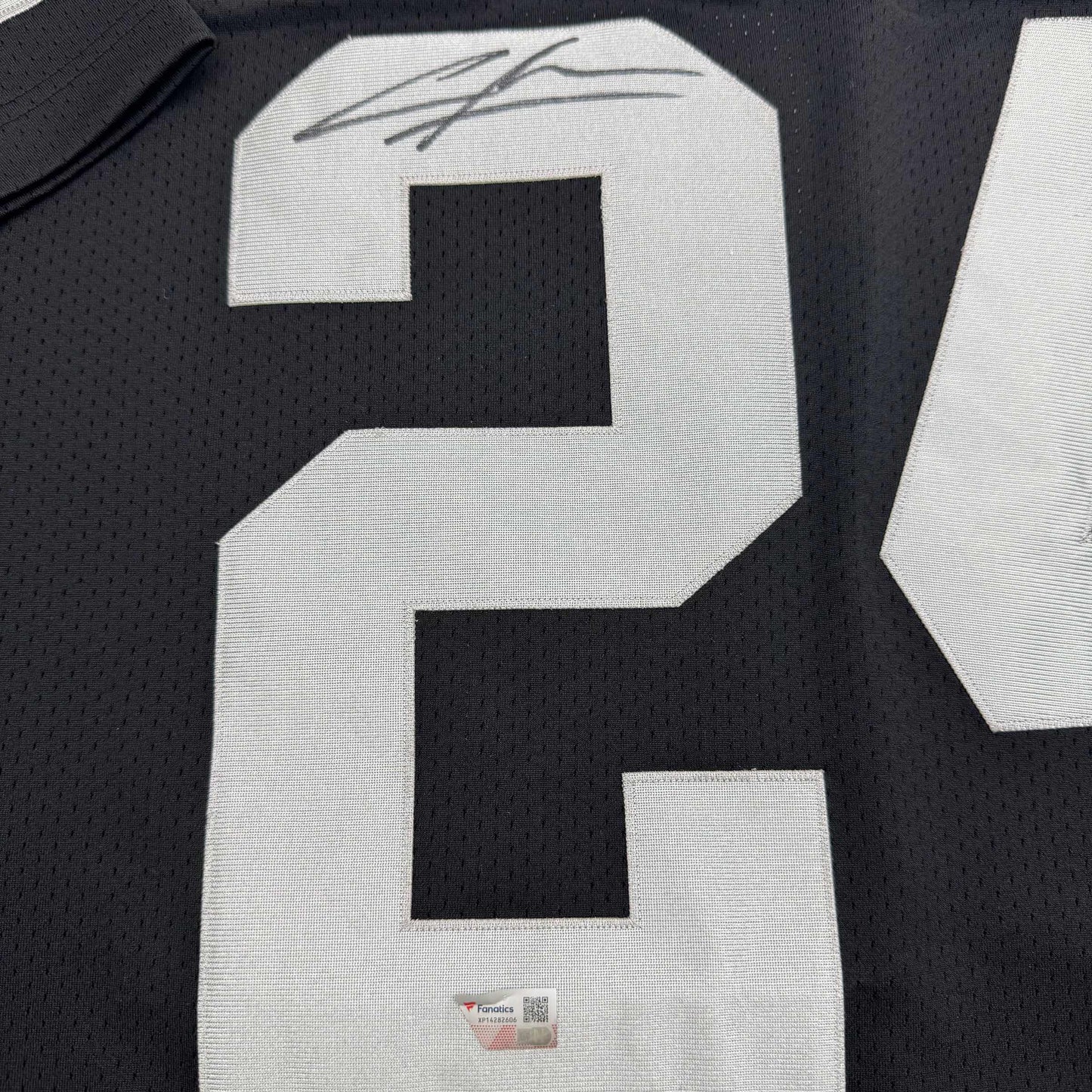 Autographed/Signed Charles Woodson Oakland Raiders Black Mitchell & Ness Football Jersey Fanatics COA