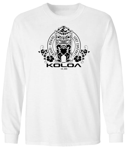 Koloa Tiki Flowers Youth Long Sleeve T-Shirt