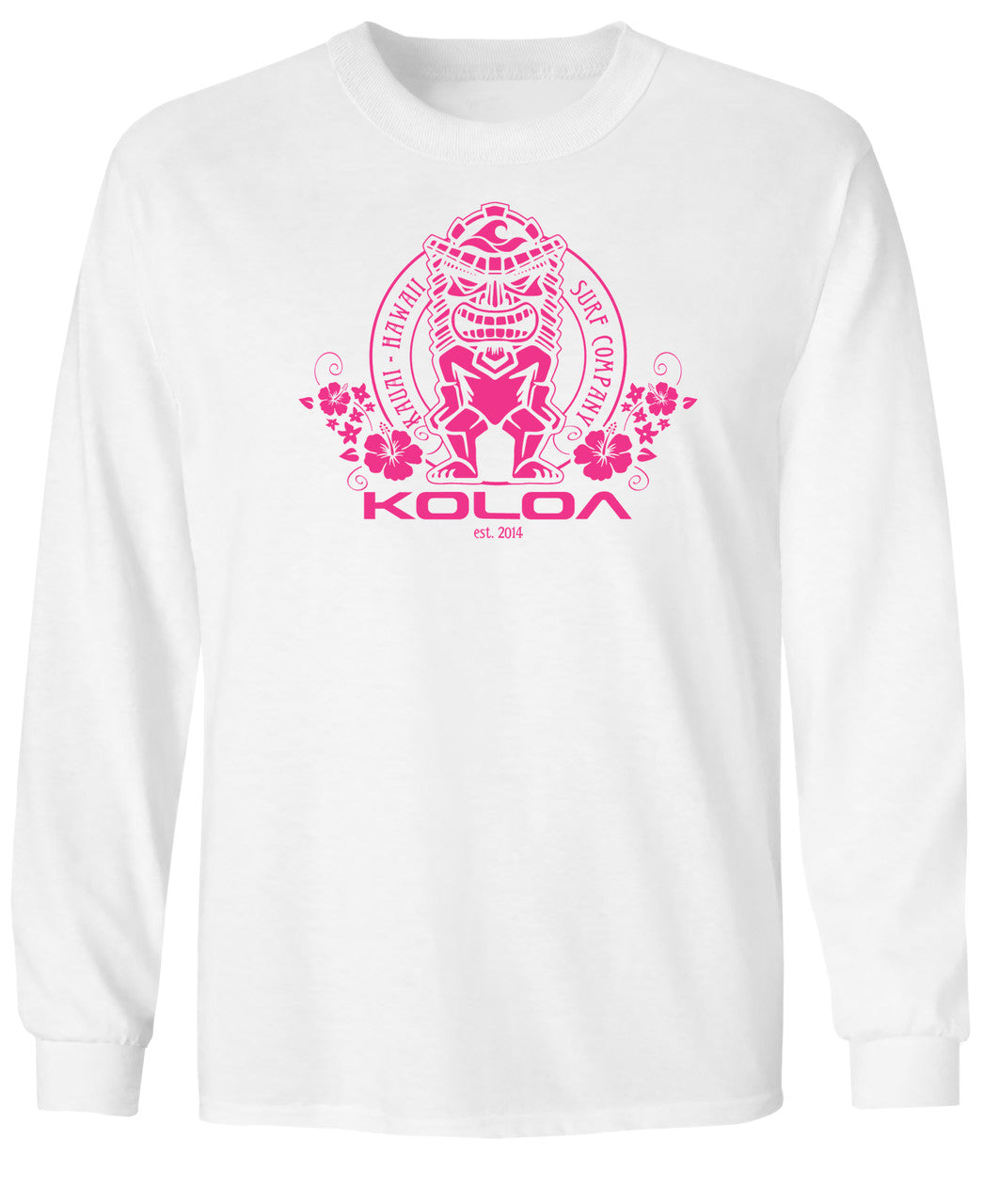 Koloa Tiki Flowers Youth Long Sleeve T-Shirt