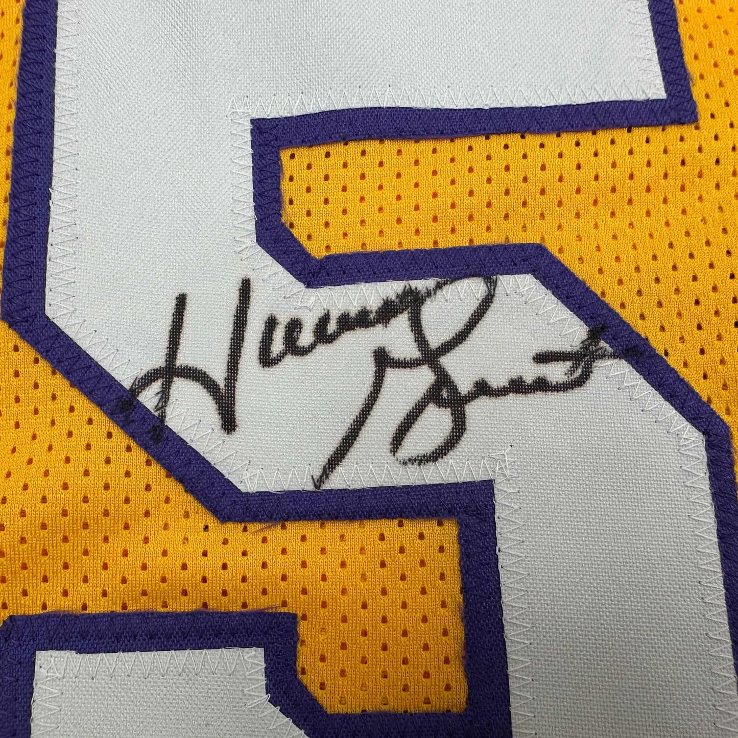 Autographed/Signed Horace Grant Los Angeles Yellow Basketball Jersey JSA COA