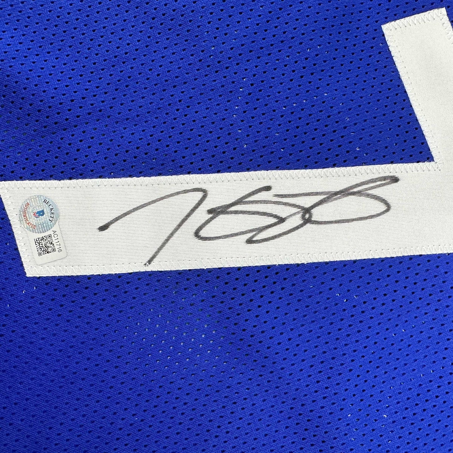 Autographed/Signed Kevin Durant United States USA Olympics Blue Basketball Jersey Beckett BAS COA