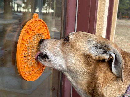 Camp eMat - Enrichment Lick Mat For Dogs and Cats - with Suction Cups | Retro Van Design | USA Made