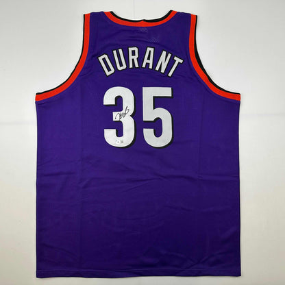 Autographed/Signed Kevin Durant Phoenix Purple Basketball Jersey Beckett BAS COA