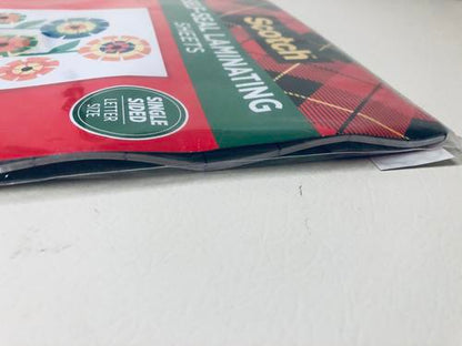 Scotch 3M Self-Sealing Laminating Sheets, 9x12" letter size LS854SS10, 10 sheets