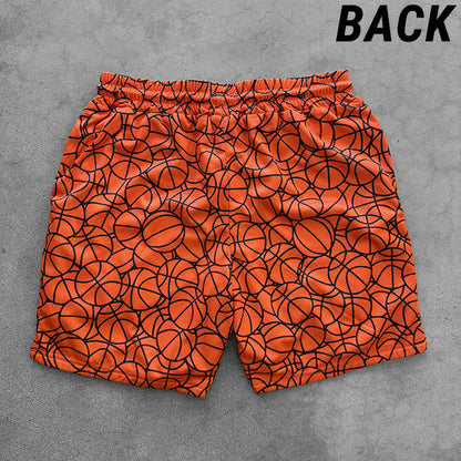 Basketball Pattern - Shorts - Orange