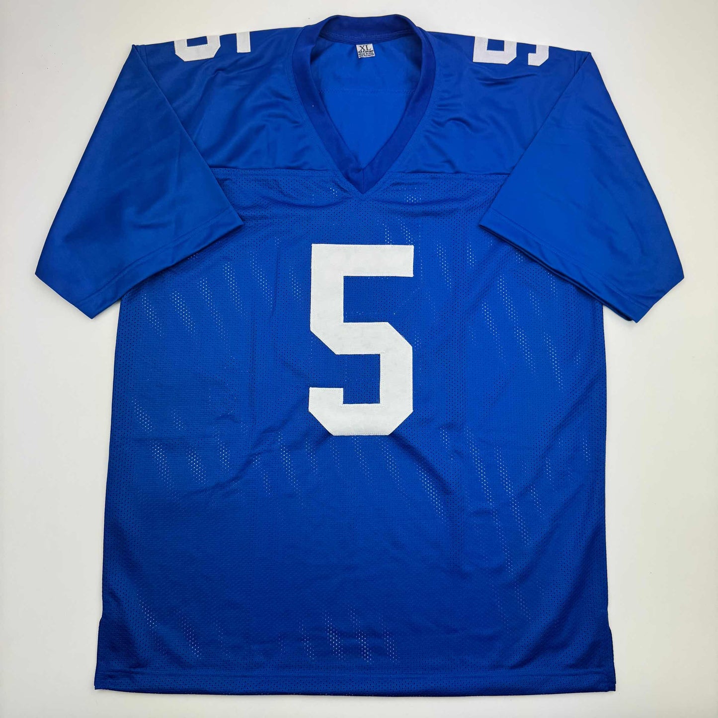 Autographed/Signed Kayvon Thibodeaux New York Blue Football Jersey JSA COA