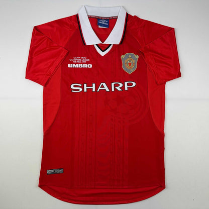 Autographed/Signed Teddy Sheringham Manchester United Red Soccer Jersey Beckett BAS COA