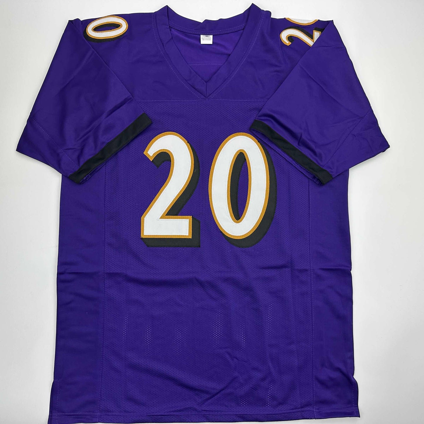 Autographed/Signed Ed Reed Baltimore Purple Football Jersey Beckett BAS COA
