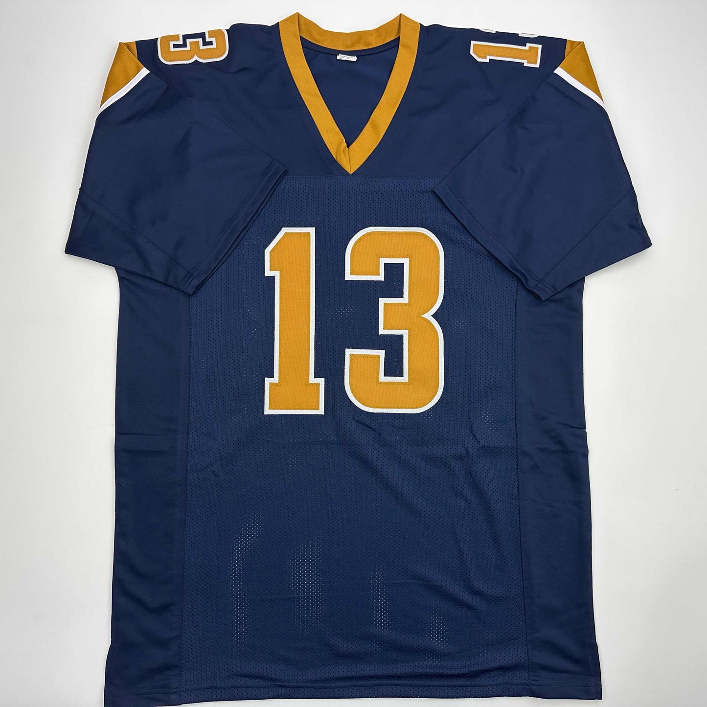 Autographed/Signed Kurt Warner St. Louis Dark Blue Football Jersey JSA COA