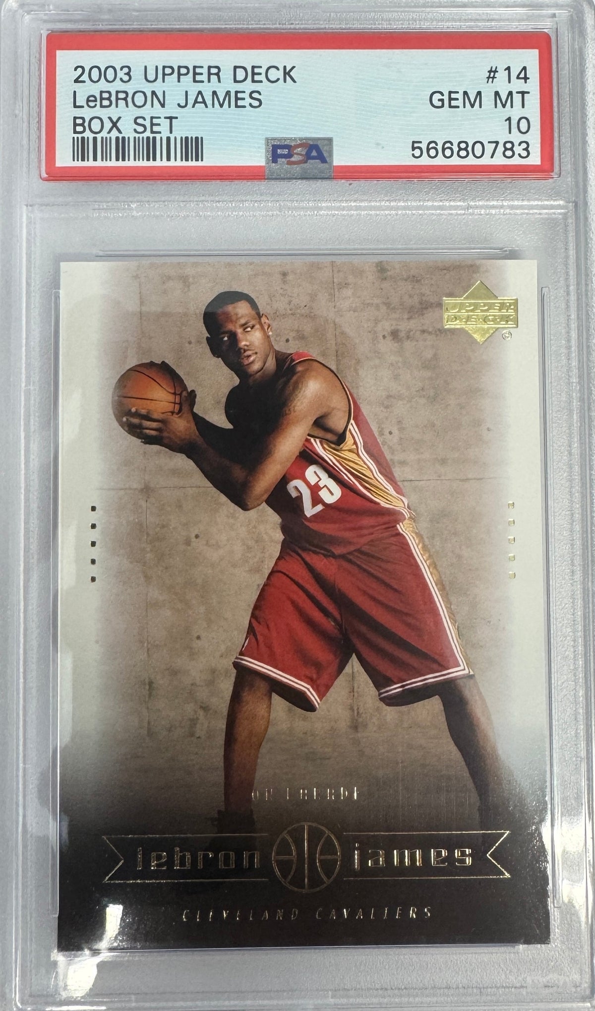 Graded 2003-04 Upper Deck LeBron James #14 Box Set Rookie RC Basketball Card PSA 10 Gem Mint