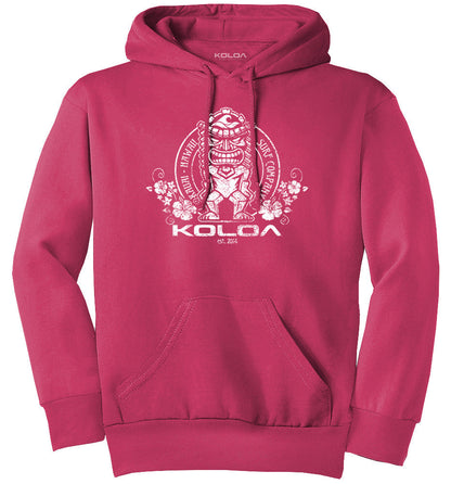 Koloa Tiki Flowers Youth Hoodie
