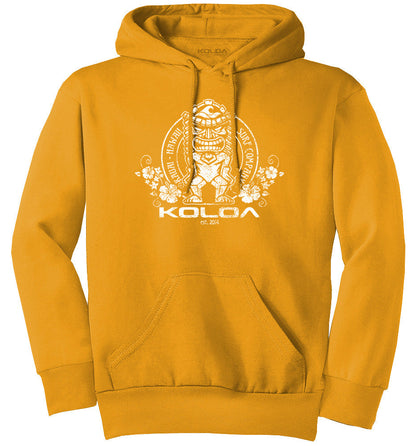 Koloa Tiki Flowers Youth Hoodie