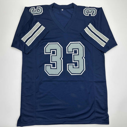 Autographed/Signed Tony Dorsett Dallas Dark Blue Football Jersey JSA COA