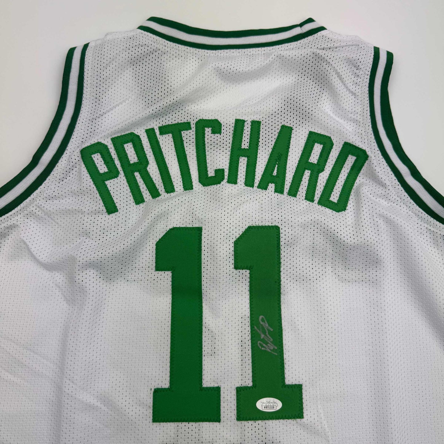 Autographed/Signed Payton Pritchard Boston White Basketball Jersey JSA COA