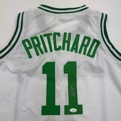 Autographed/Signed Payton Pritchard Boston White Basketball Jersey JSA COA