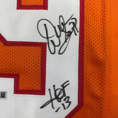 Autographed/Signed Warren Sapp HOF 13 Tampa Bay Orange Retro Football Jersey Beckett BAS COA