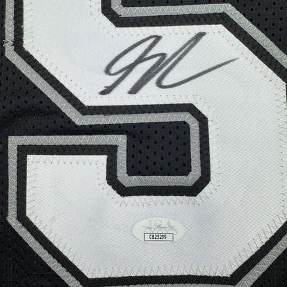 Autographed/Signed Stephon Castle San Antonio Black Basketball Jersey JSA COA