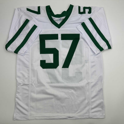 Autographed/Signed CJ C.J. Mosley New York White Football Jersey JSA COA