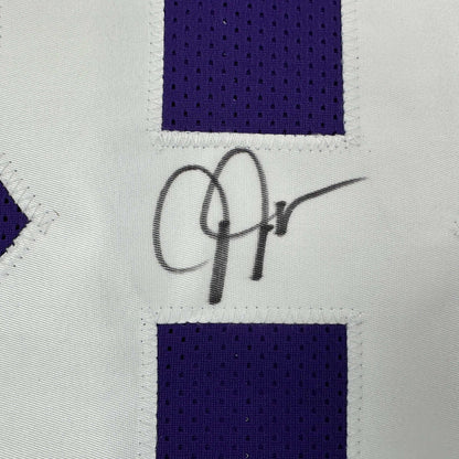 Autographed/Signed Justin Jefferson Minnesota Purple Football Jersey Beckett BAS COA
