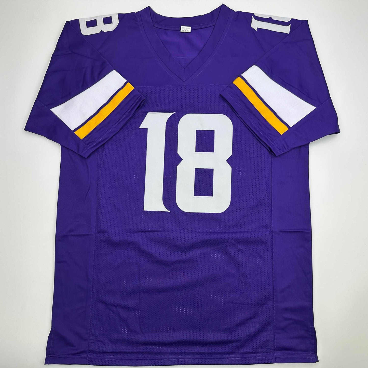 Autographed/Signed Justin Jefferson Minnesota Purple Football Jersey Beckett BAS COA