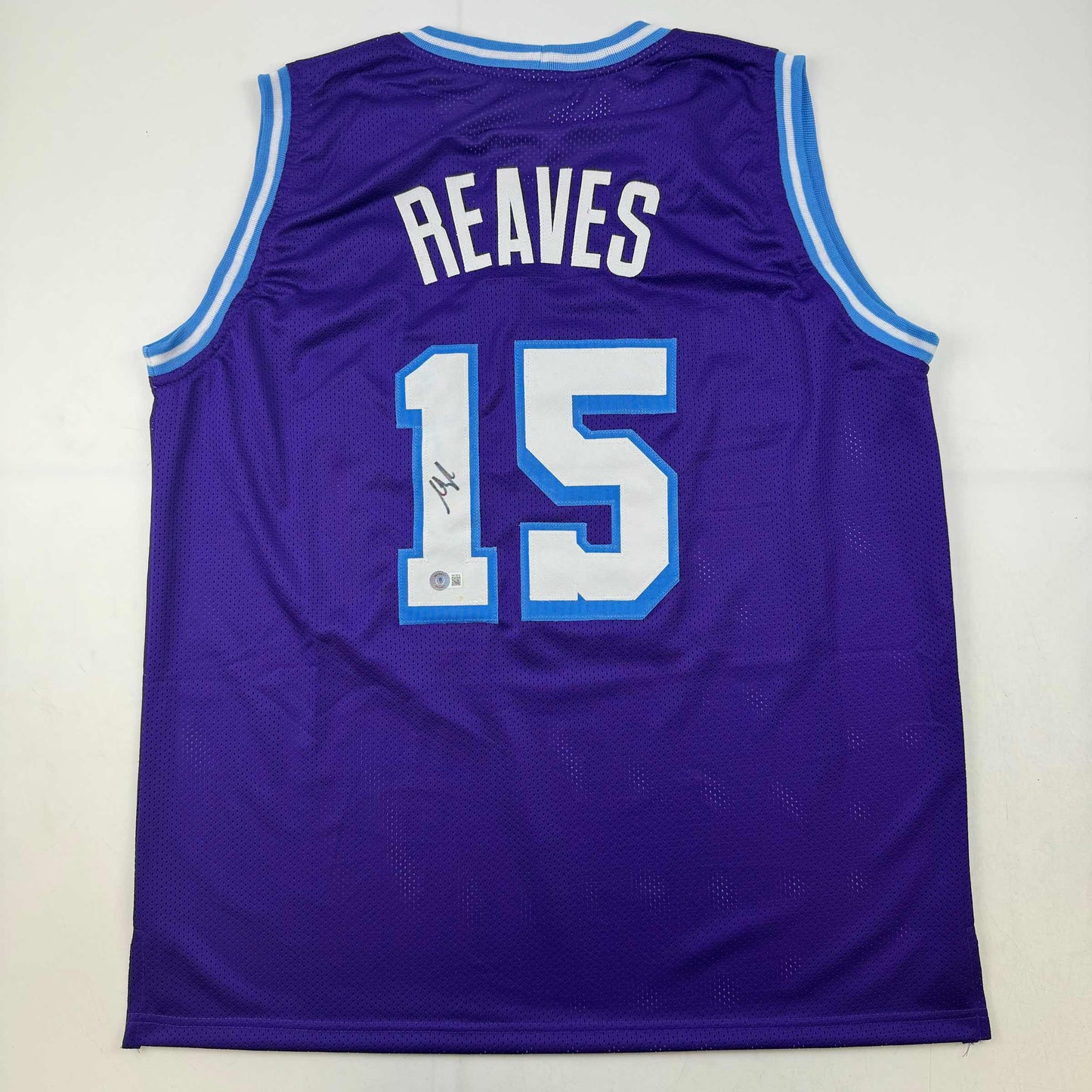 Autographed/Signed Austin Reaves Los Angeles LA Purple City Edition Basketball Jersey Beckett BAS COA