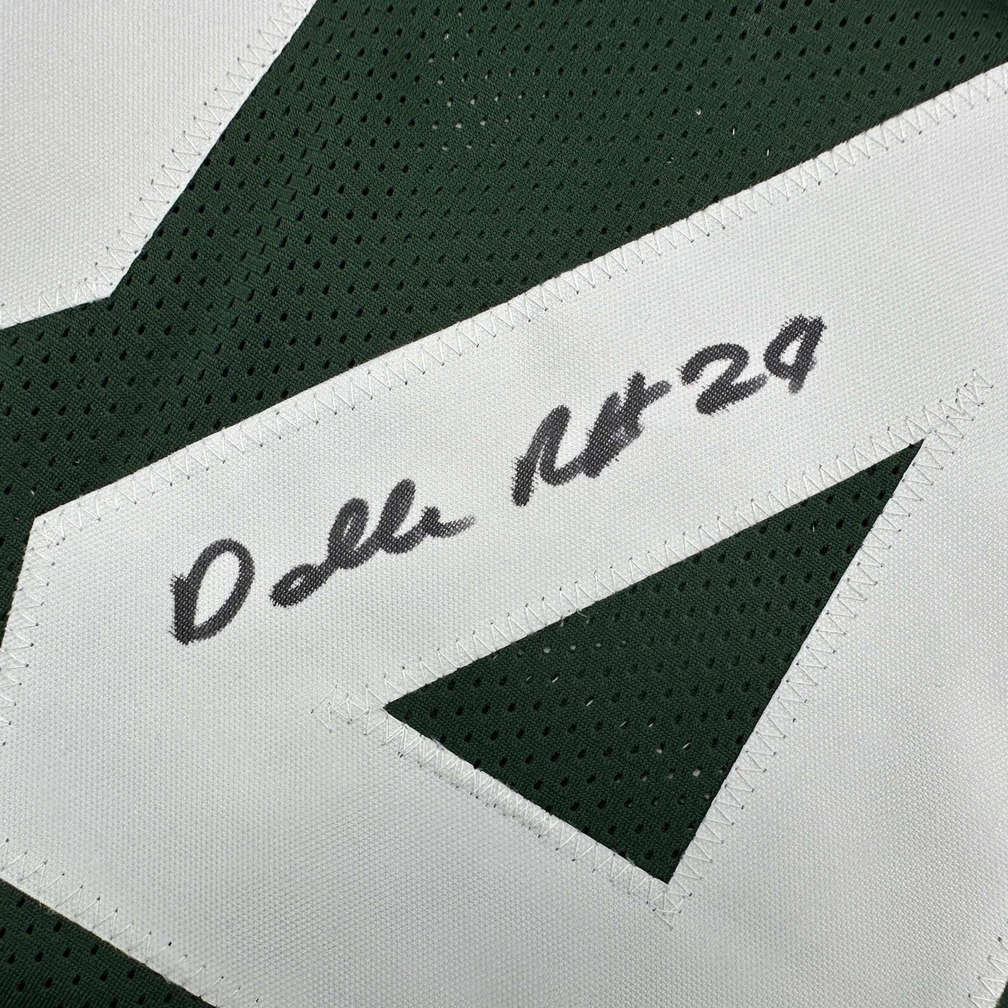 Autographed/Signed Darrelle Revis New York Green Football Jersey Beckett BAS COA