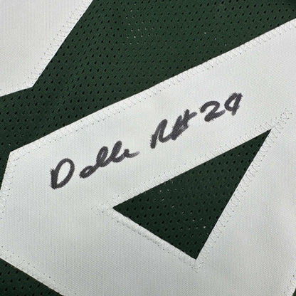 Autographed/Signed Darrelle Revis New York Green Football Jersey Beckett BAS COA