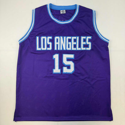 Autographed/Signed Austin Reaves Los Angeles LA Purple City Edition Basketball Jersey Beckett BAS COA