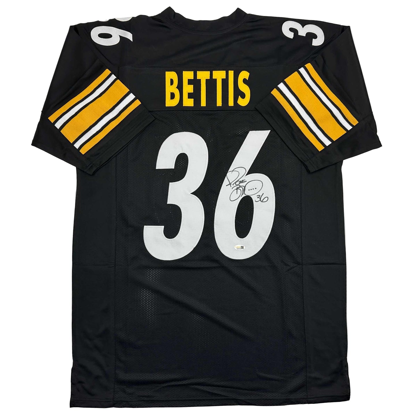 Autographed/Signed Jerome Bettis Pittsburgh Black Football Jersey JSA COA