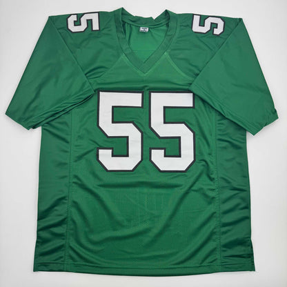 Autographed/Signed Brandon Graham Philadelphia Kelly Green Football Jersey JSA COA