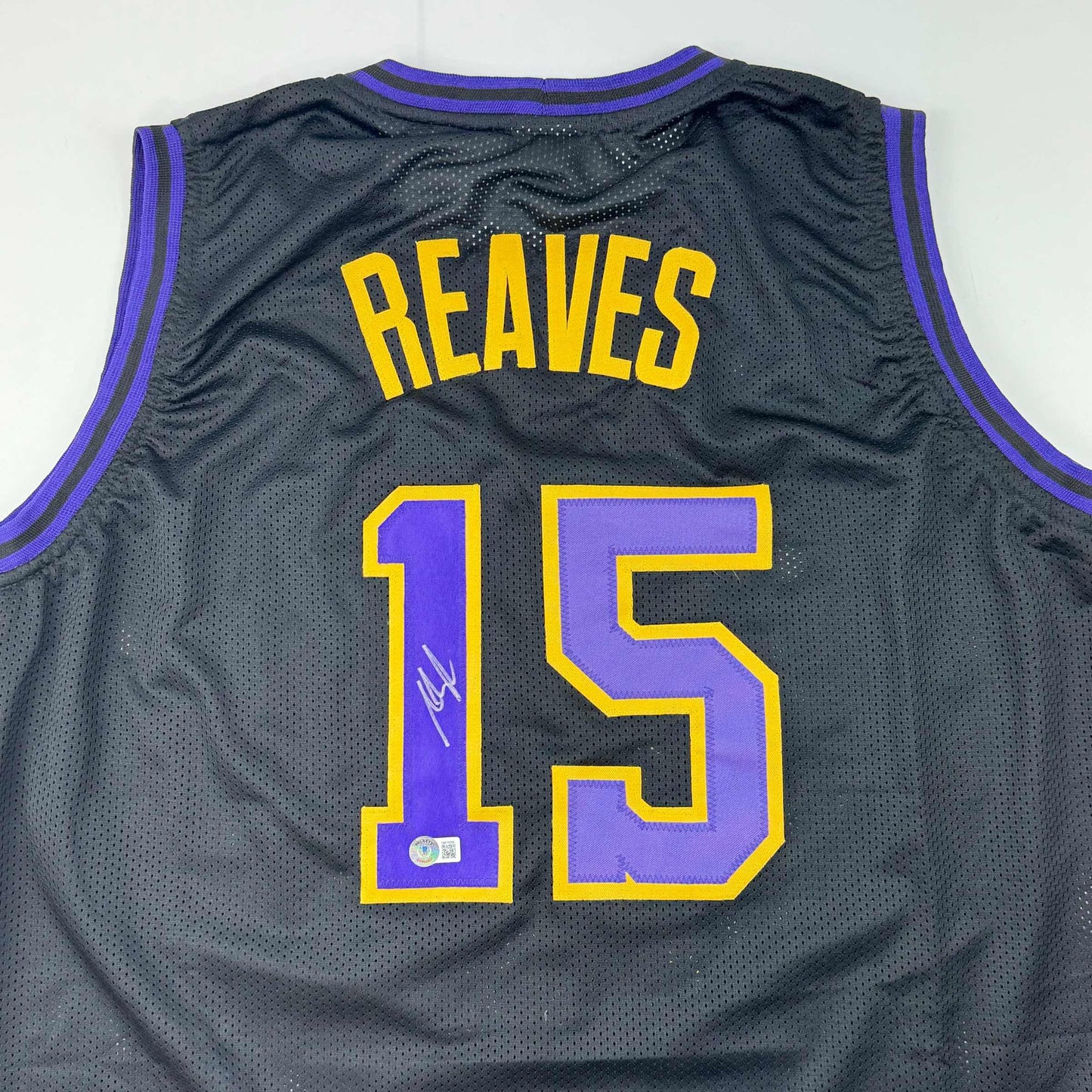 Autographed/Signed Austin Reaves Los Angeles LA Black City Edition Basketball Jersey Beckett BAS COA