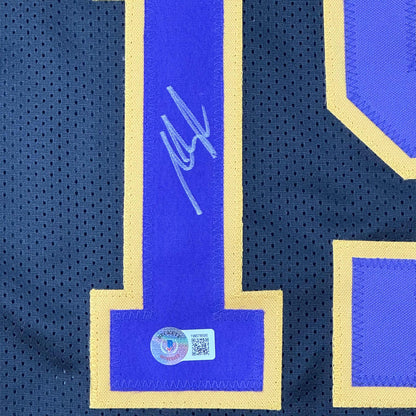 Autographed/Signed Austin Reaves Los Angeles LA Black City Edition Basketball Jersey Beckett BAS COA