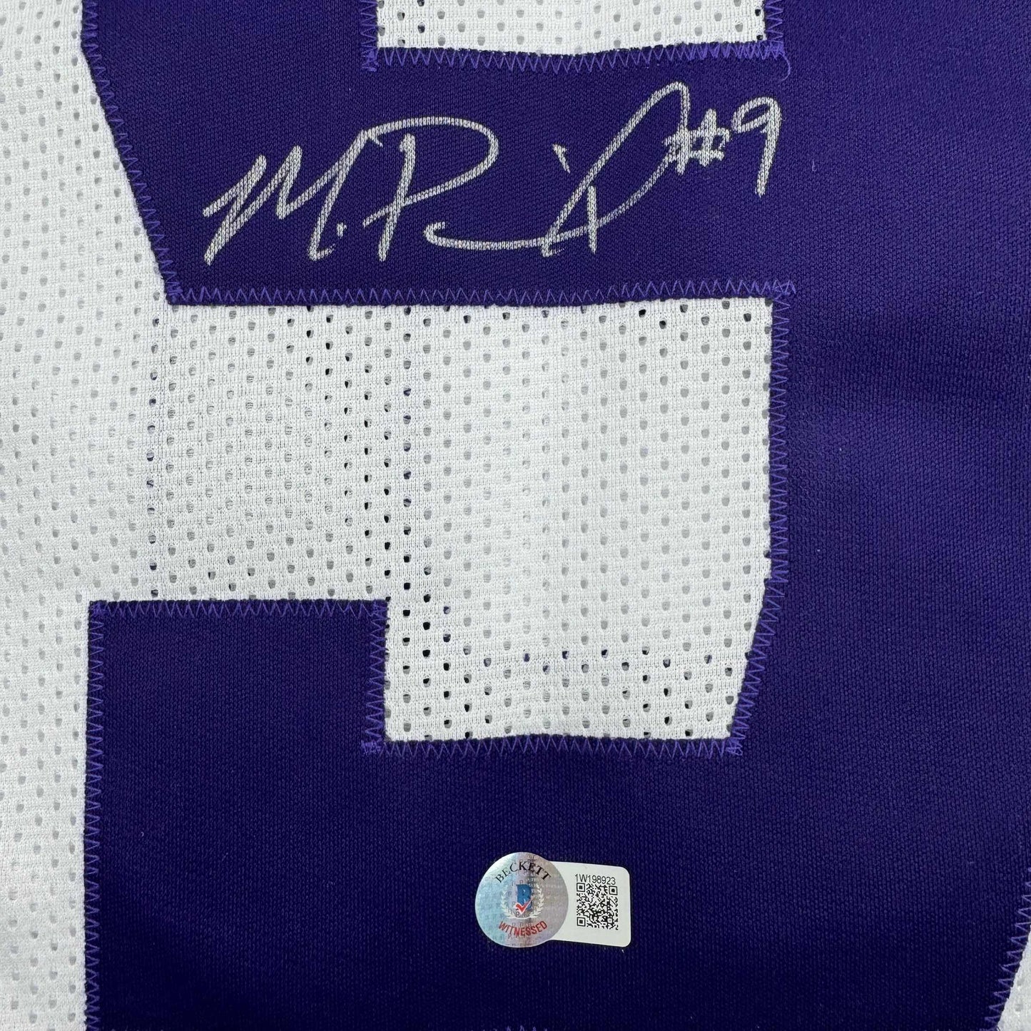 Autographed/Signed Michael Penix Jr. Washington Huskies White College Football Jersey Beckett BAS COA