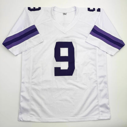 Autographed/Signed Michael Penix Jr. Washington Huskies White College Football Jersey Beckett BAS COA