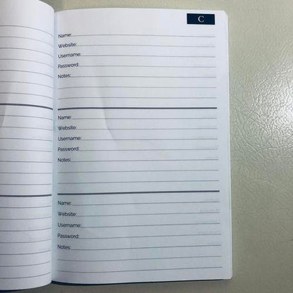 My Brain is Too Full Password Username Website Book Alphabetical Organizer 6x9"