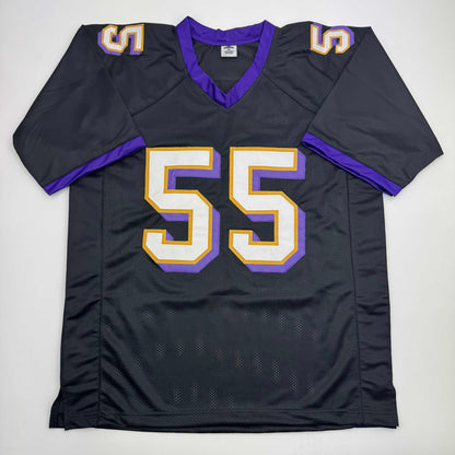 Autographed/Signed Terrell Suggs Baltimore Black Football Jersey JSA COA #2