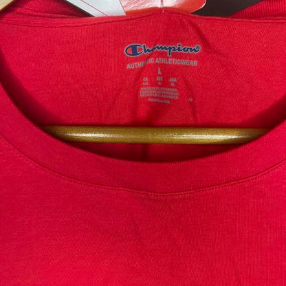 Champion mens Classic T-shirt, Classic Script T Shirt, Red, Large US