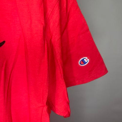 Champion mens Classic T-shirt, Classic Script T Shirt, Red, Large US