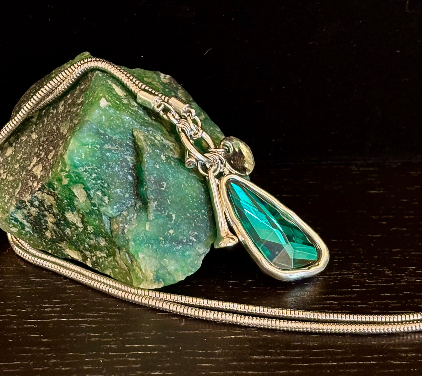 Mermaid's Treasure Crystal Pendant Necklace