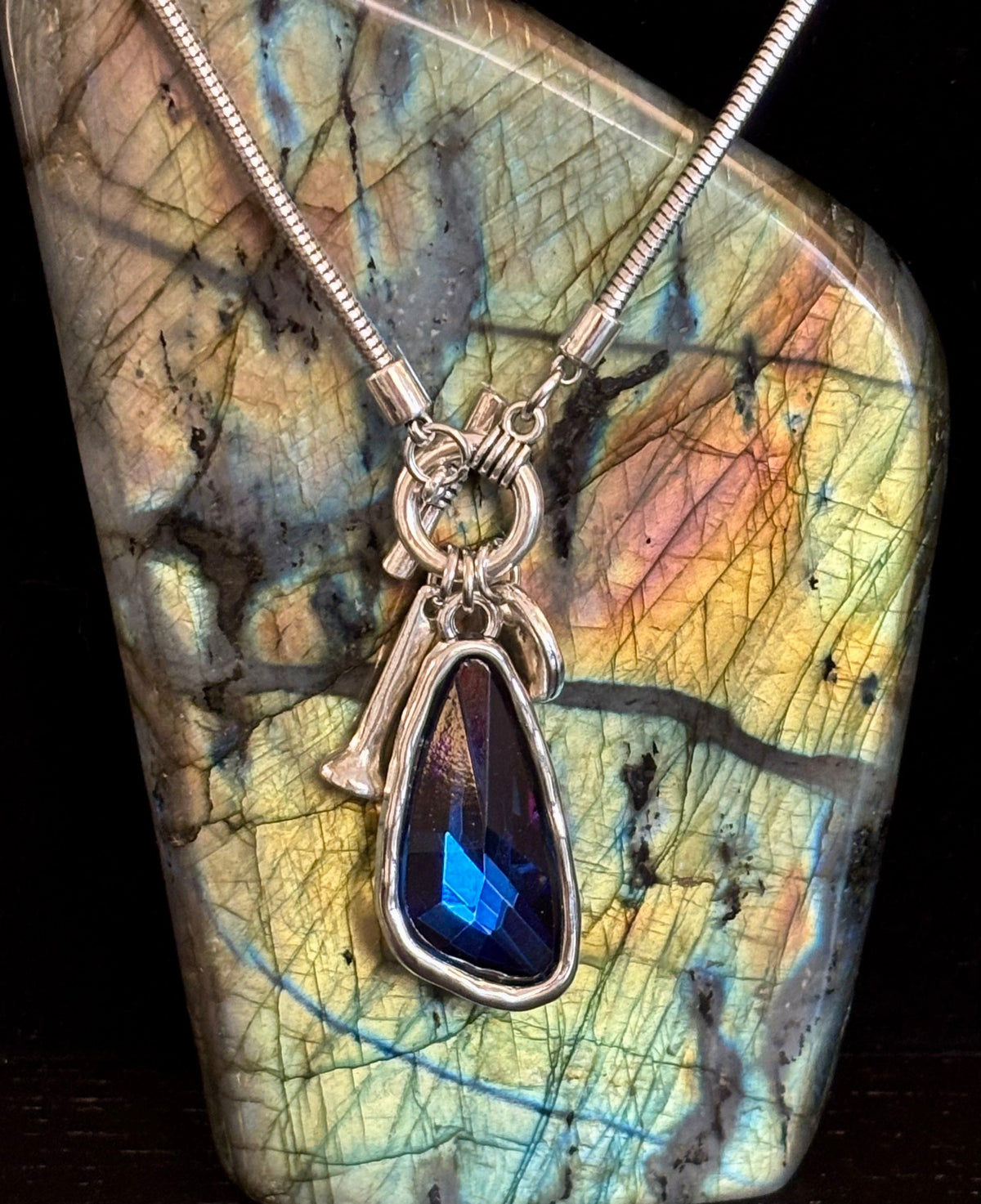 Mermaid's Treasure Crystal Pendant Necklace