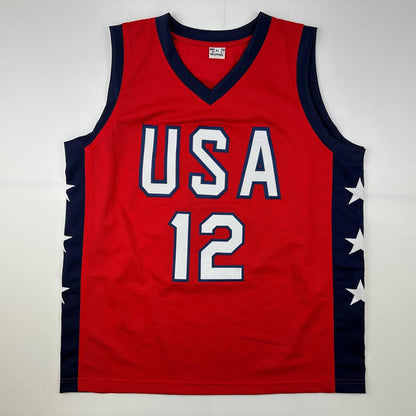 Autographed/Signed Diana Taurasi USA Olympics Red Basketball Jersey JSA COA