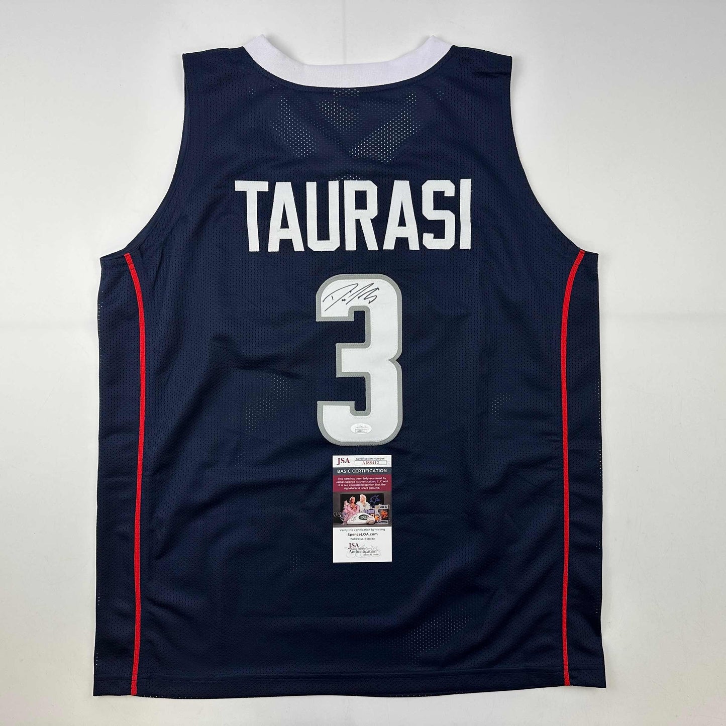 Autographed/Signed Diana Taurasi UConn Connecticut Blue College Basketball Jersey JSA COA