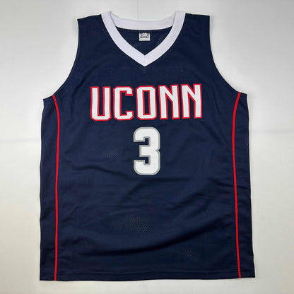 Autographed/Signed Diana Taurasi UConn Connecticut Blue College Basketball Jersey JSA COA